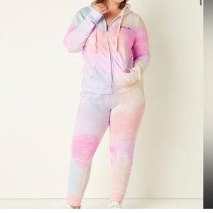 PINK Victoria's Secret Pastel Tie-Dye Jogger Set